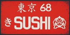 Tin sign Sushi