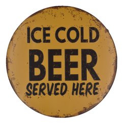 Znak za ledeno hladno pivo, ki ga strežejo tukaj Znak za ledeno hladno pivo, ki ga strežejo tukaj