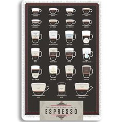 Znak menu kawy - espresso