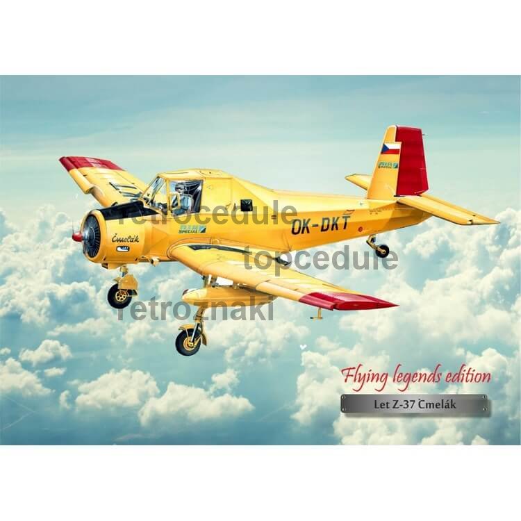Ceduľa Lietadlo Let Z-37 Čmeliak