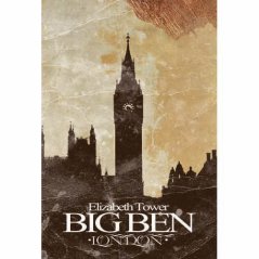 Cedule Big Ben - Londýn 2