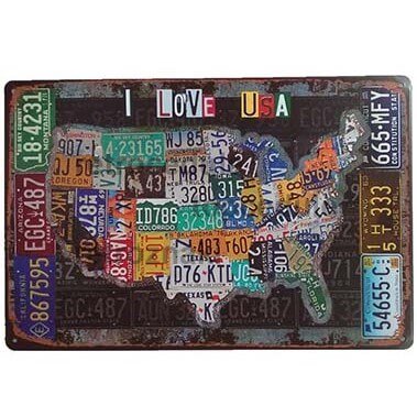 Obožujem znak ZDA Obožujem znak ZDA