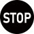 Znak Stop black
