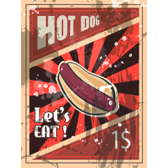 Hot Dog - znak „Zjedzmy”.