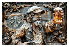 Ceduľa Drink good - good beer friends Ceduľa Drink good - good beer friends