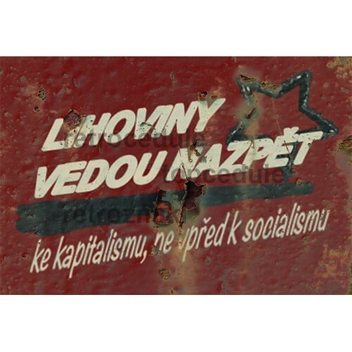 Ceduľa Lihoviny vedou nazpět