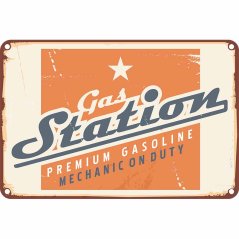 Sign Gas Station - Premium Gasoline