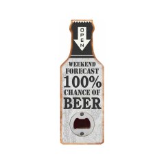 Otvárač na fľaše Open - Weekend Forecast 100% Chance Of Beer Otvárač na fľaše Open - Weekend Forecast 100% Chance Of Beer