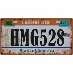 Ceduľa California Ceduľa California