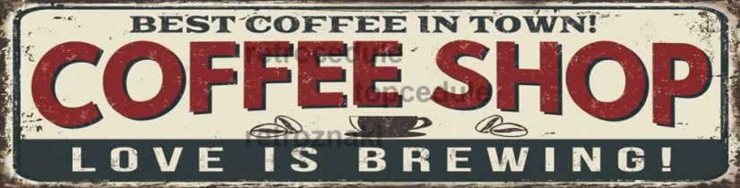 Znak Coffee Shop - Love is Brewing