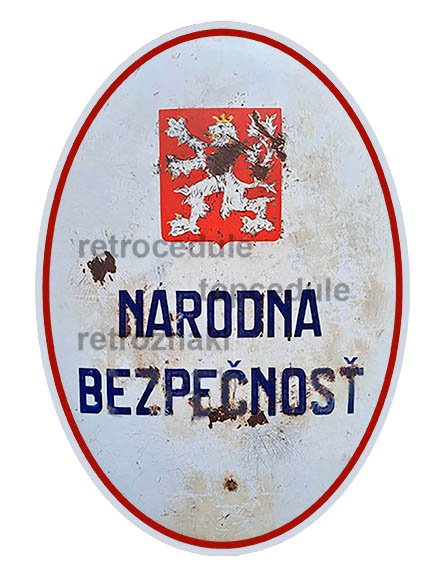 Plechová cedule Národná Bezpečnosť