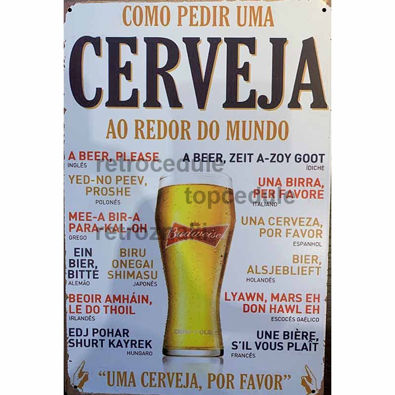 Pločevinasti znak Cerveja