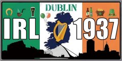 Plechová ceduľa Dublin Ireland 1937