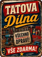 Plechová cedule Tatova Dílna