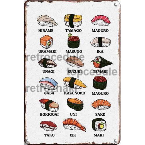 Cedule Sushi menu