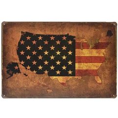 Ceduľa USA vlajka