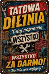 Plechová ceduľa Tatowa Dilinia