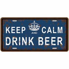Ceduľa Keep and Calm Drink Beer