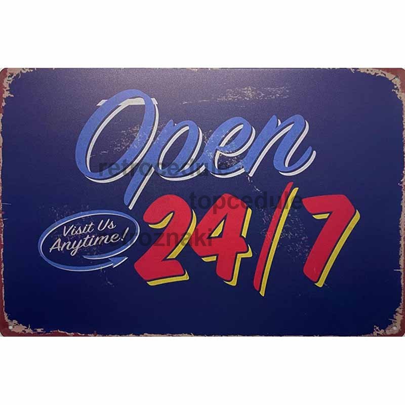 Znak odprto 24/7