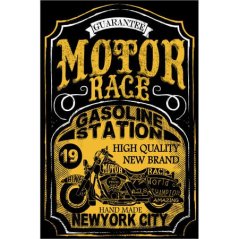 p395 Motor Race Gasoline Station NewYork City