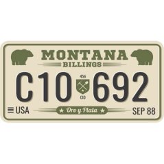 Ceduľa USA značky - Montana Ceduľa USA značky - Montana