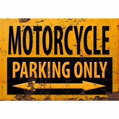 Motorkerékpár parkoló csak jel Motorkerékpár parkoló csak jel