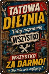 Tabliczka blaszana Tatowa Dilinia