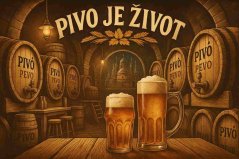 Plechová cedule Pivo je život