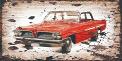 Znak old red classic car
