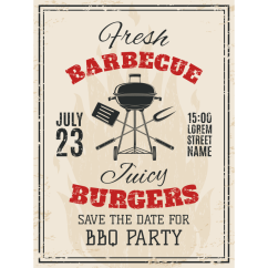 Barbecue Burgers Party 4 sign Barbecue Burgers Party 4 sign