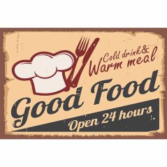 Ceduľa Good Food - Open 24 hours