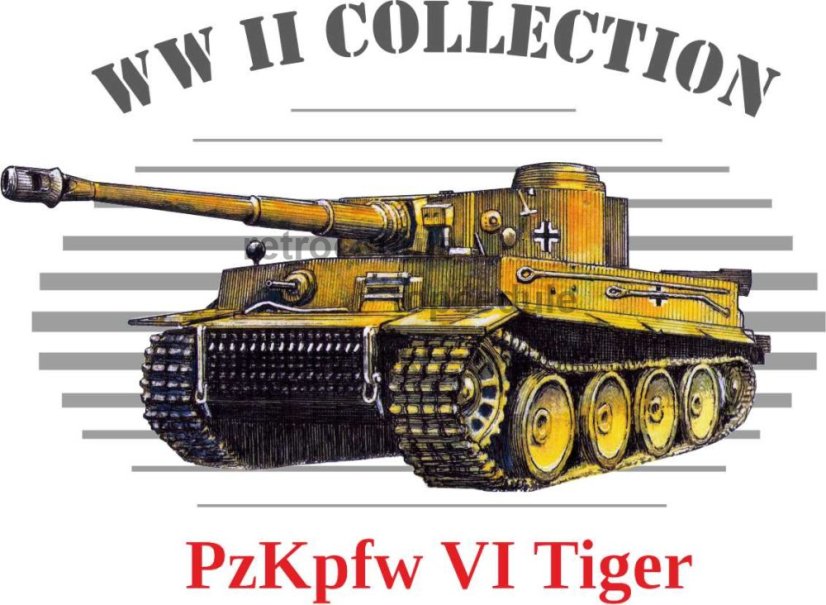 Cedule Tank PzKpfw VI Tiger - Retro plechové cedule