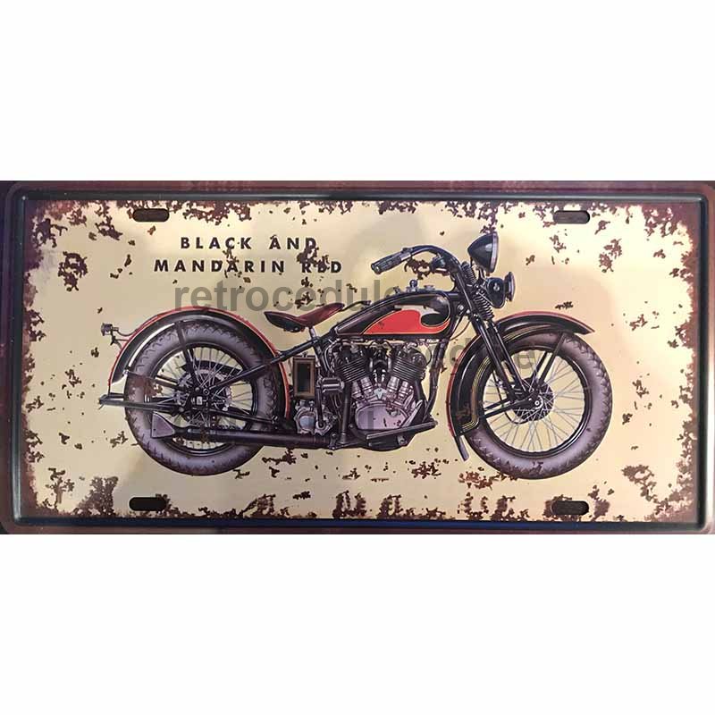 Ceduľa značka Moto Blac and Mandarin