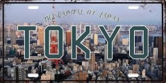 Plechová ceduľa Tokyo