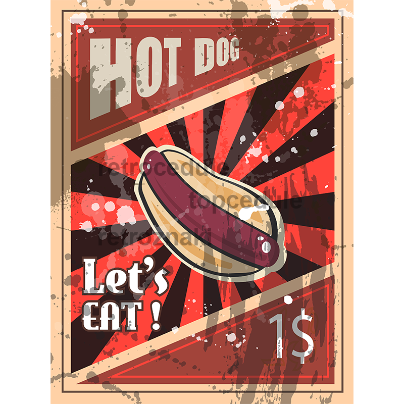 Hot Dog - znak „Zjedzmy”.