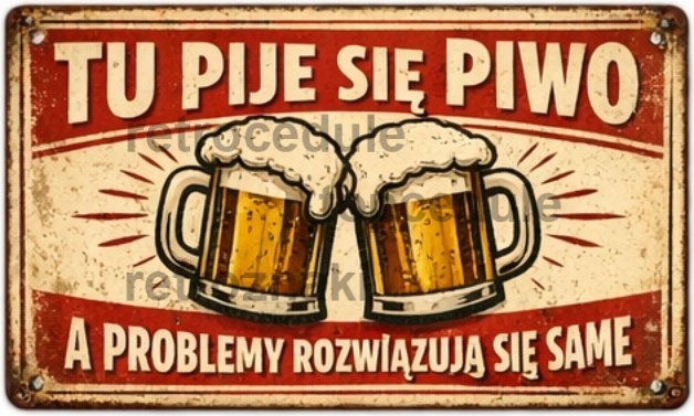 Podpisz oznaczenie Tu  Pije Sie Piwo - A Problemy Rowiazuja Sie Same