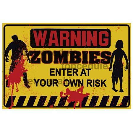 Opozorilni znak - zombiji