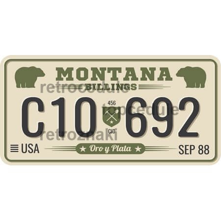 Ceduľa USA značky - Montana