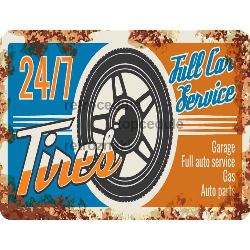 Ceduľa 24/7 Tires