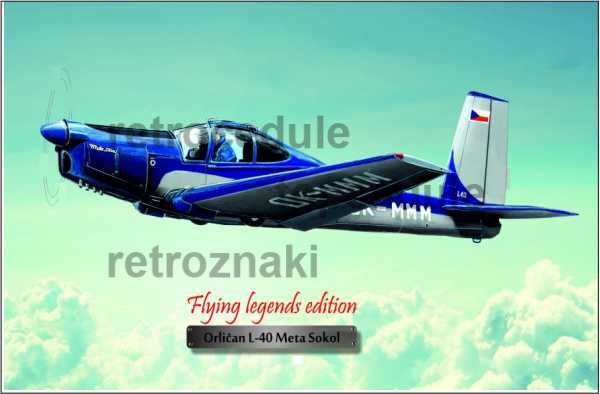 Ceduľa Lietadlo Orličan L-40 Meta Sokol