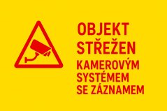 Plechová ceduľa Objekt Střežen - Kamerovým systémem se záznamem 2