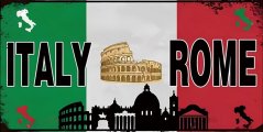 Plechová ceduľa Italy Rome