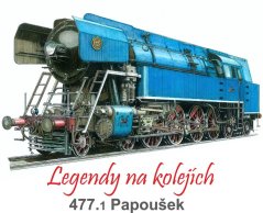 Plechová ceduľa Lokomotiva 477.1 Papoušek
