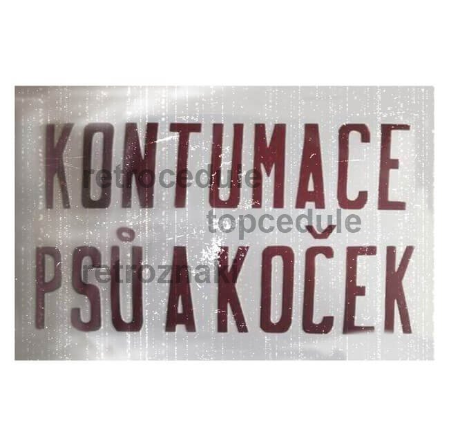 Cedule Kontumace psů a koček