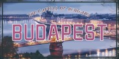 Tin sign Budapest