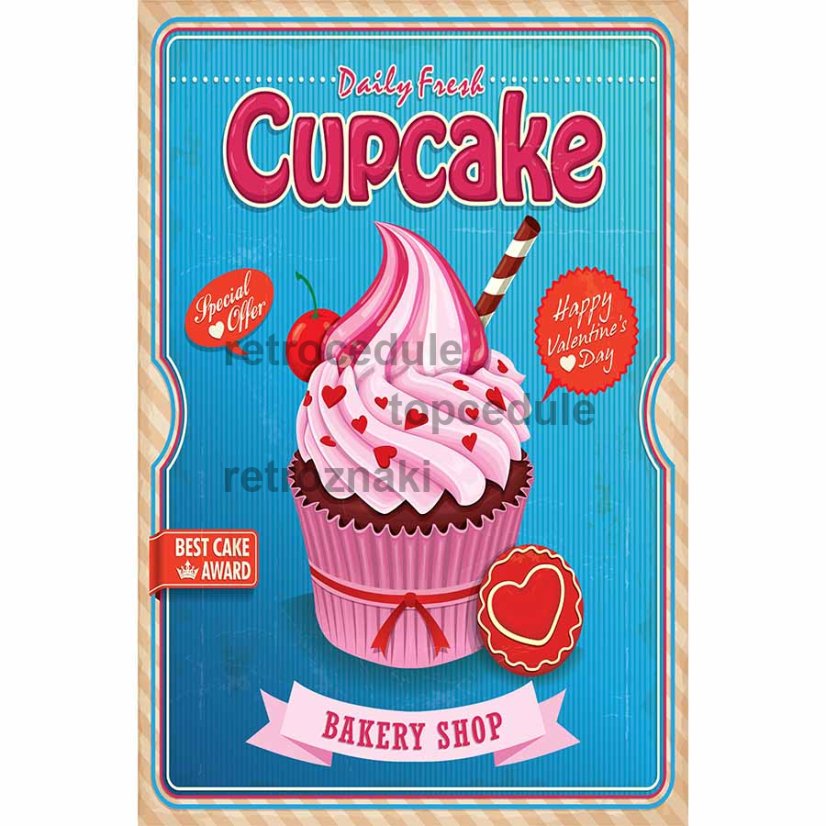 Ceduľa Cupcakes Bakery Shop 5 Ceduľa Cupcakes Bakery Shop 5