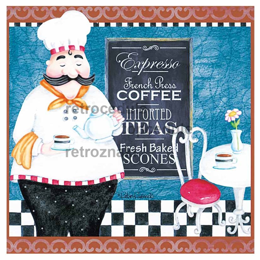 Drewniany znak kucharza