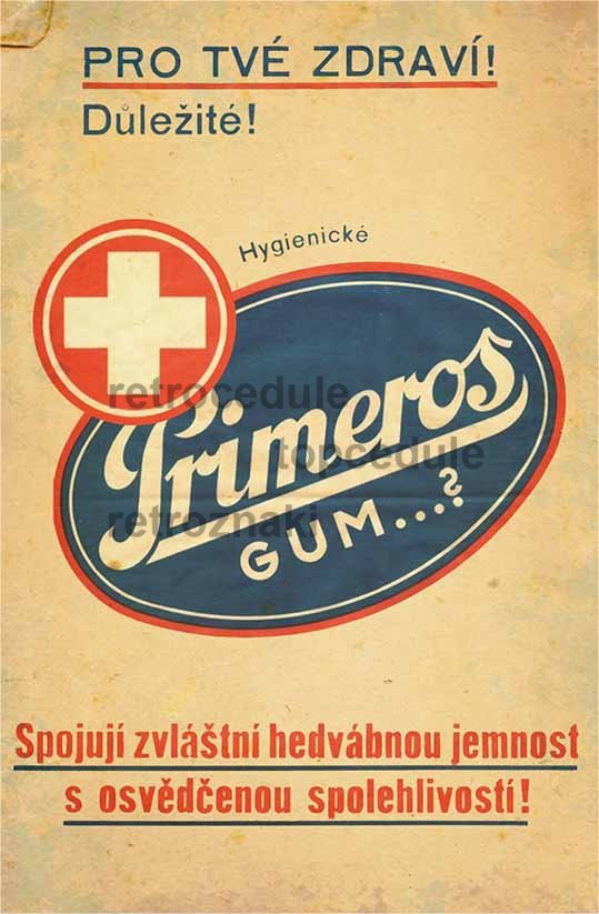 Cedule Primeros Gum - Pro tvé zdraví! duležité!