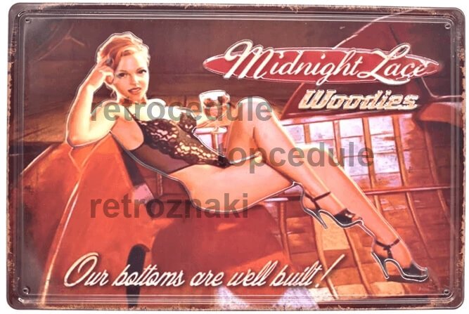 Plechová cedule Midnight Lady