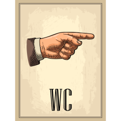 Restauracja Sign - WC po prawej